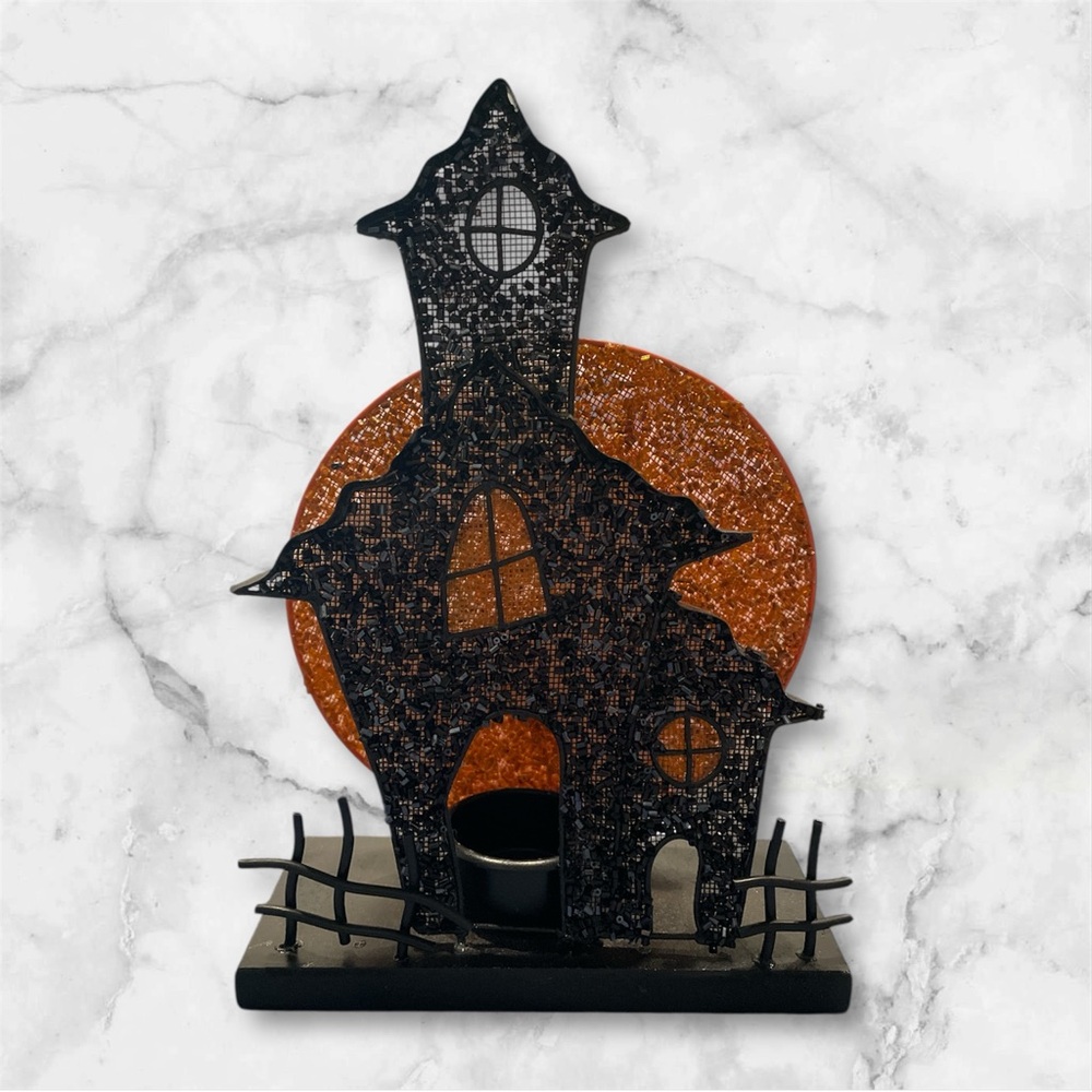 Craft Black and Orange Haunted House Decor